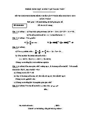 Đề thi chọn học sinh năng khiếu lớp 7 THCS năm học 2012 2013 Môn Toán